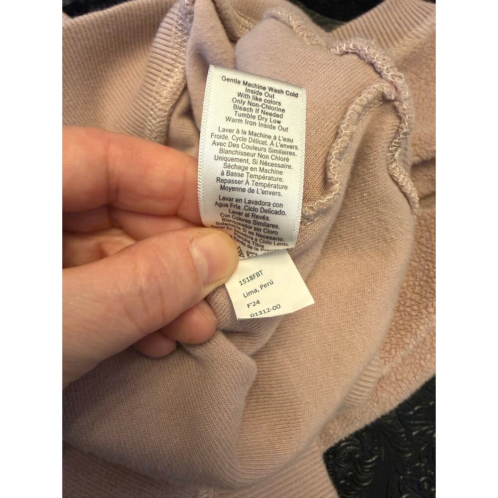 Nation LTD Sweatshirt Women's Medium Pink Terry - Picture 6 of 7